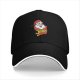 Black Baseball Cap with Santa Jingles Christmas Graphic