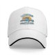 Black baseball cap with summer umbrella graphic and retro sun design