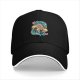 Black Baseball Cap With Colorful Anime Space Character Graphic
