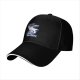 Black Baseball Cap With Shark 'I'm Not Angry Just Hungry' Print