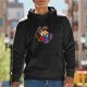 Black hoodie with Pinocchio 'I Believe I Can Lie' graphic print
