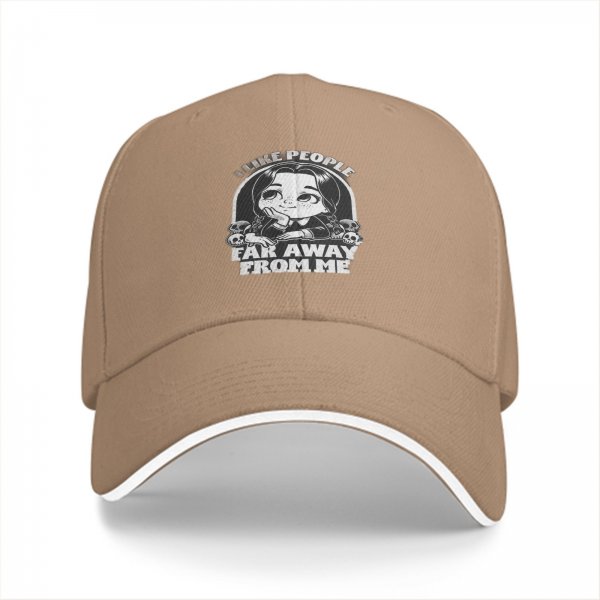 I Like People Far Away From Me Wednesday Addams Baseball Cap