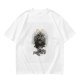 Olive T-Shirt With Skeleton Couple Embracing Red Heart Print