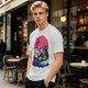 Olive T-Shirt With Anxious Sushi Characters In Soy Sauce Bowl Print
