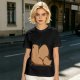 Olive Green T-Shirt With Capybara Rear View Graphic