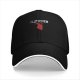 Black baseball cap with 'All of Us Are Red' text and red graphic