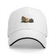 Black Baseball Cap With Campfire And Characters Graphic Print