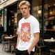 Olive T-Shirt with Cute Takoyaki Chef Graphic Print