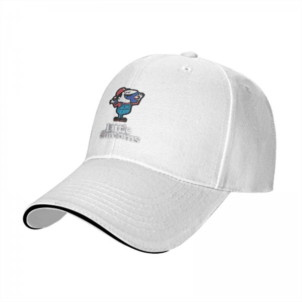 Black Baseball Cap With Cartoon Character Graphic Design