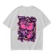 Olive T-shirt with playful bear-fruit graphic print