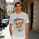 Olive T-Shirt With Pizza Slice 'Trapped In A Love Triangle' Print