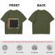 Olive Green T-Shirt With Distressed Retro TV Graphic Print