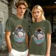 Oversized T-Shirt With Chubby Cat In Ramen Bowl Print