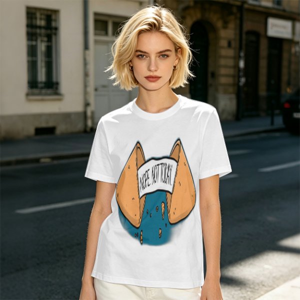 Olive T-Shirt With Funny Fortune Cookie 'Nope Not Today' Print