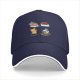 Black Baseball Cap With Cute Cat Sushi Artwork