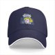 Black Baseball Cap With 'What a Stupid World' Retro Pop Art Print