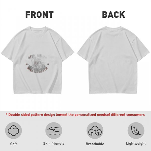Olive green short-sleeve graphic t-shirt with vintage-style print