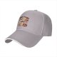 Black Baseball Cap With Cute Bagel Themed Hamster Art