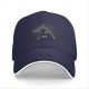 Black Baseball Cap With Monster Face Graphic Design