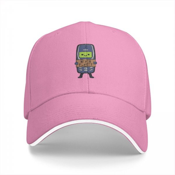 Black baseball cap with retro mobile phone 'Never Forget' graphic