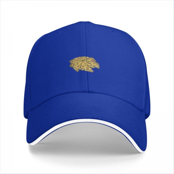 Black Baseball Cap With Pepperoni Pizza Slice Graphic
