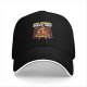 Black baseball cap with funny pizza boxer graphic and 'You Wanna Pizza Me?' text
