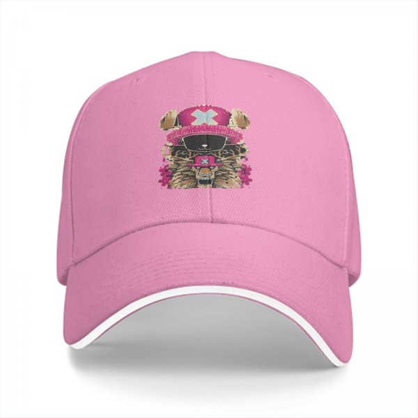 Black Baseball Cap with Anime Reindeer Character Graphic