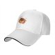 Black baseball cap with cute black cat and pumpkin graphic