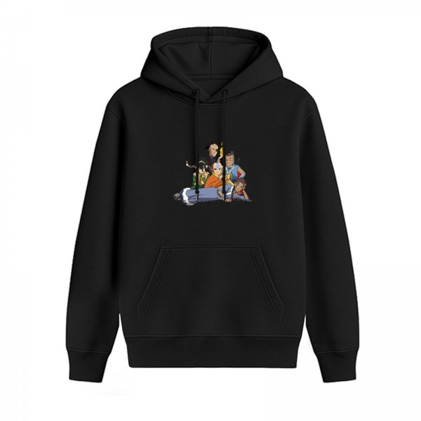 Avatar The Last Airbender Group Graphic Black Hoodie