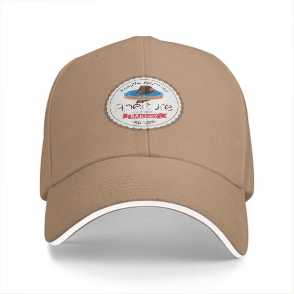 Black Baseball Cap With Aperture Bakery Cake Logo Print