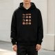 Black Hoodie With Pug Culture Themed Graphic Print