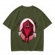 Olive Green T-Shirt With Cartoon D20 Vampire Graphic