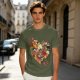 Olive T-Shirt With Heart Shaped Sushi Food Art Print