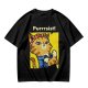 Olive green t-shirt with a cat in a Rosie the Riveter pose and 'Purrrsist!' text