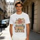 Olive T-Shirt with Octopus Takoyaki Shop Cat Art Print