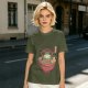 Olive T-Shirt With Frog In Ramen Bowl Japanese Art Print