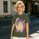 Olive T-Shirt with Cute Brontosaurus Taco Dinosaur Graphic