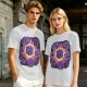 Olive T-Shirt With Glowing Dungeons & Dragons Dice Set Art