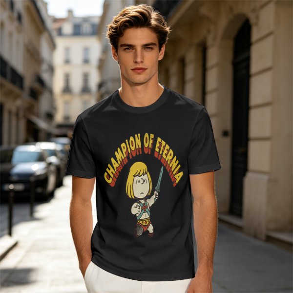 Champion of Eternia Cartoon Character Graphic T-Shirt