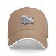 Black Baseball Cap With Detailed Monochrome Dragon Art Print