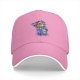 Black Baseball Cap With Cartoon Dog Characters Graphic