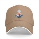 Black Baseball Cap With Mountain Hiker Silhouette Landscape Art