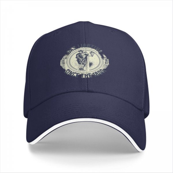 Black baseball cap with vintage Gas Lighting since 1800s graphic