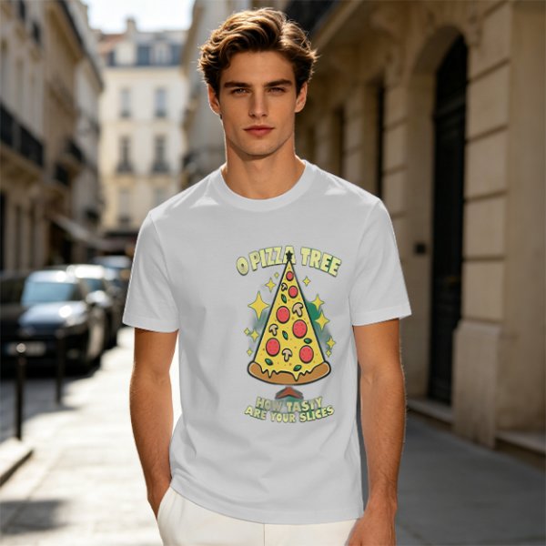 O Pizza Tree How Tasty Are Your Slices Funny Graphic T-Shirt