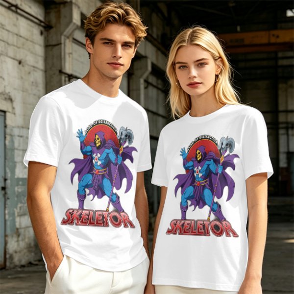 Skeletor Lord of Destruction Graphic Olive T-Shirt