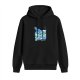 Black hoodie with blue slime and jar graphic print