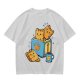 Olive T-Shirt With Cute Cat Toast Toaster Breakfast Art