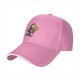 Black baseball cap with cartoon duck riding a rocket launch design