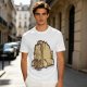 Olive Green T-Shirt With Cartoon Droopy Pug Graphic Print