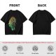 Olive Anime Graphic T-Shirt With Warrior And Giant Artwork